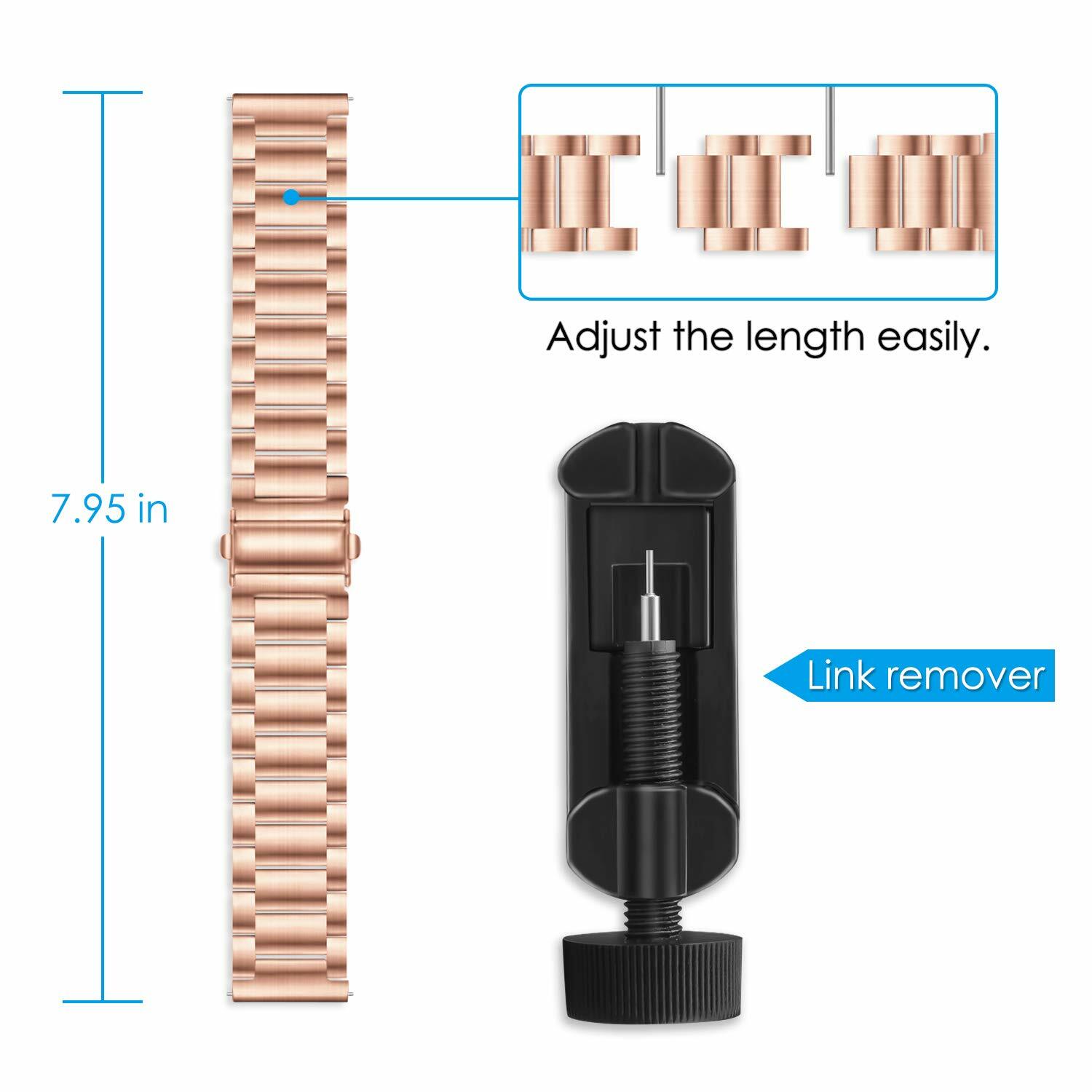20mm Stainless Steel Metal Wrist Band For Samsung Galaxy Gear S2 Classic Watch