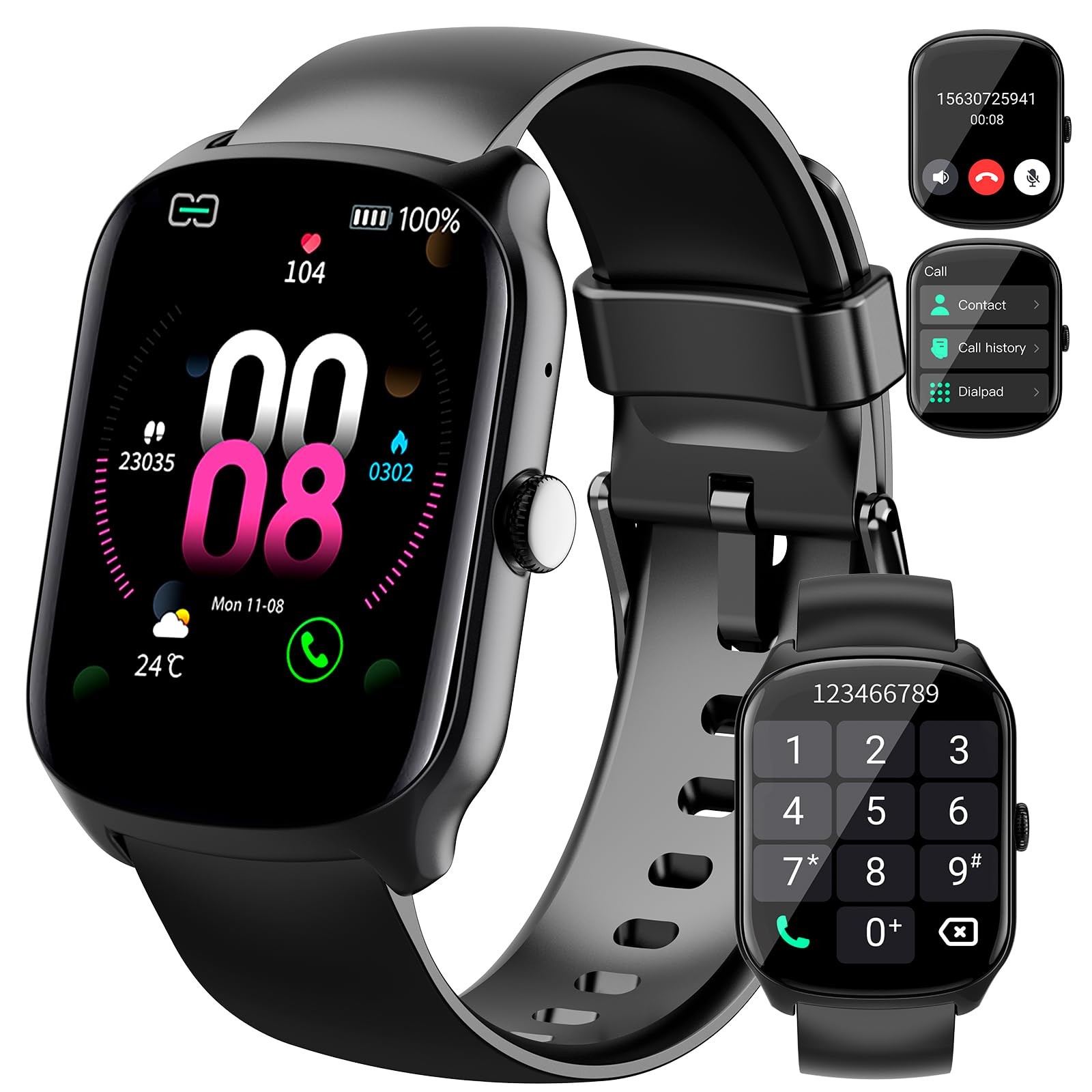 Reloj Inteligente de Mujer Hombre para iPhone Apple Samsung Android y Bluetooth