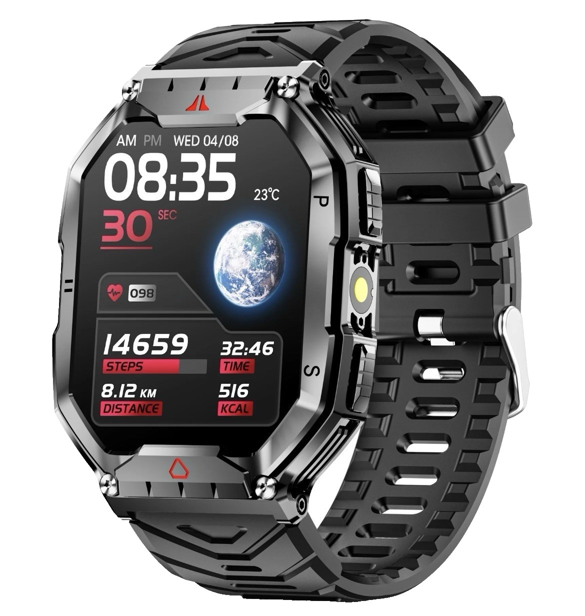 Mingdaln 2.1″ AMOLED Men Military Smart watch w Fitness Tracker Waterproof