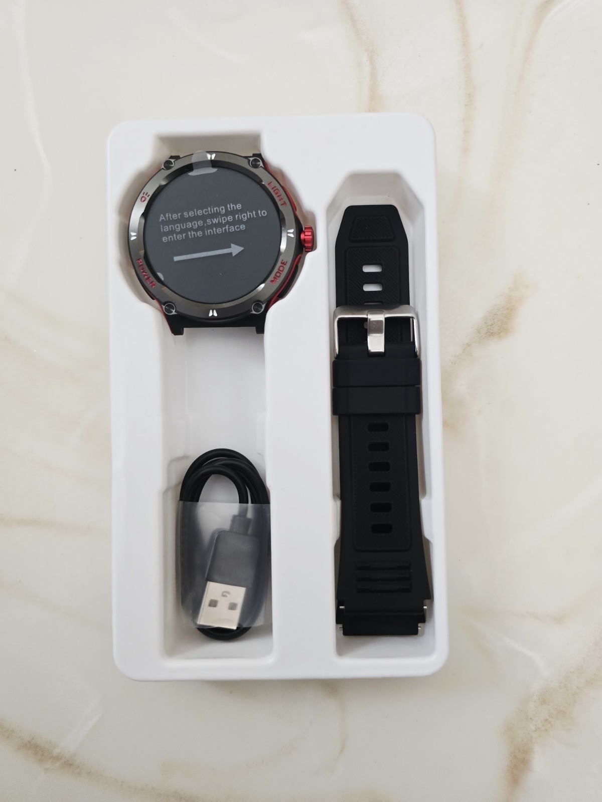 Military Men’s Smart Watch With LED Flashlight & Bluetooth Call Sport Smartwatch