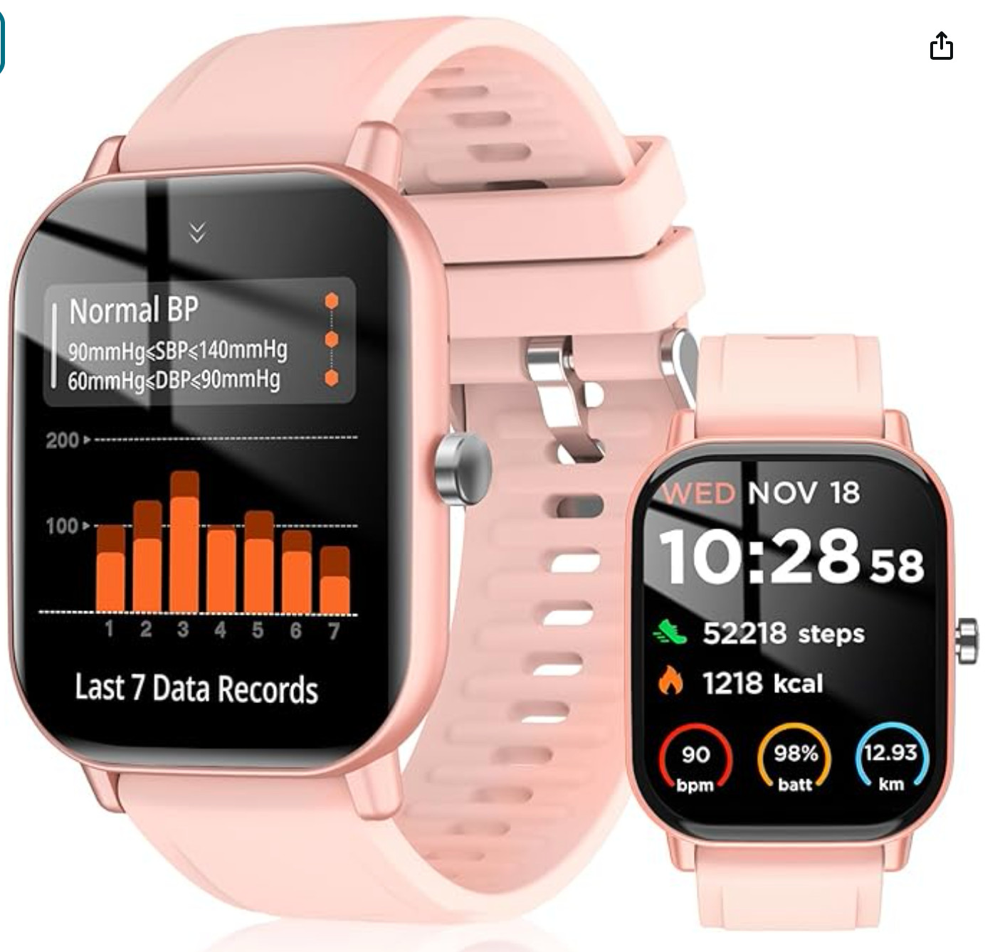 Pressure Watch, Smart Watch for Women, 2.01″ HD Waterproof Dial/Answer Fitness T