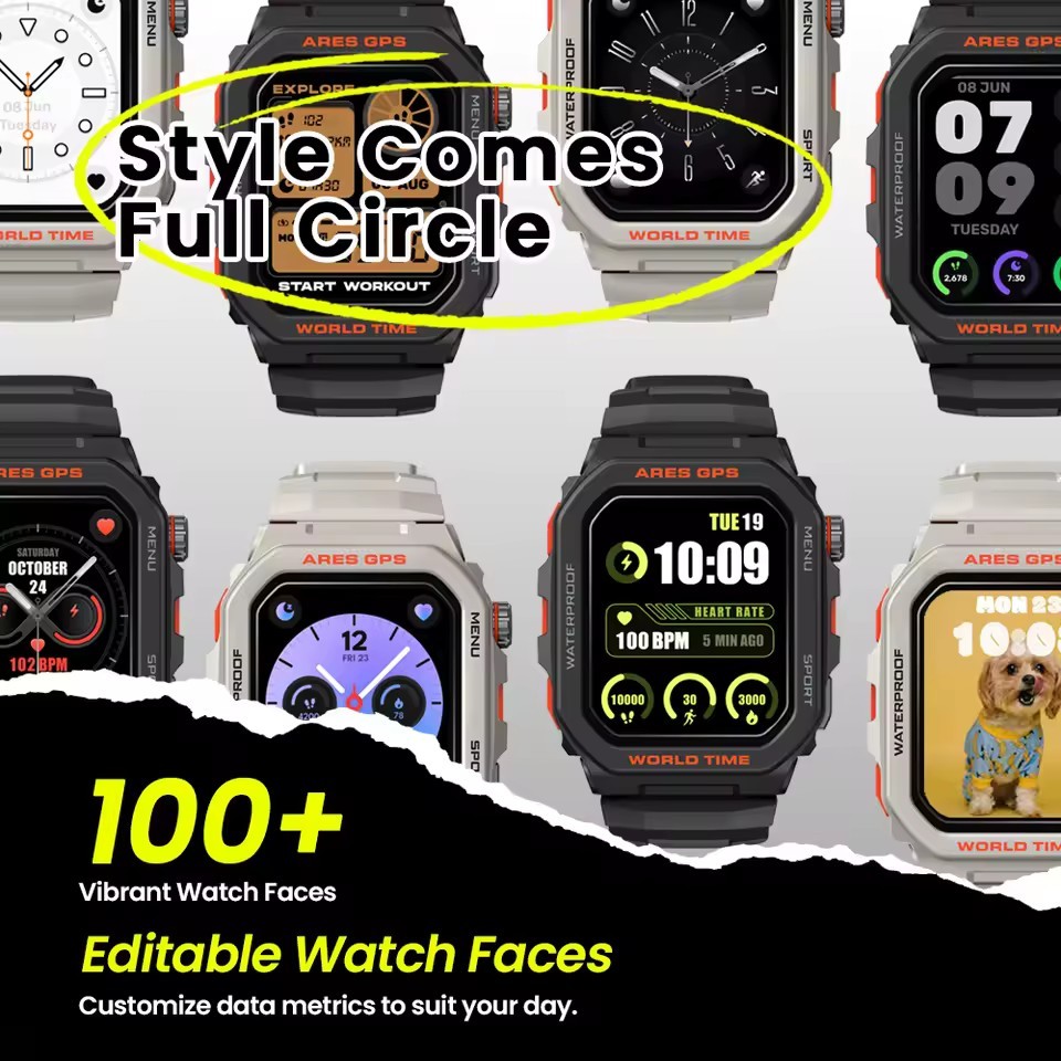 SmartWatch Zeblaze Ares GPS, Alexa, Voice calls, hear Rate, Activity Tracker, BT