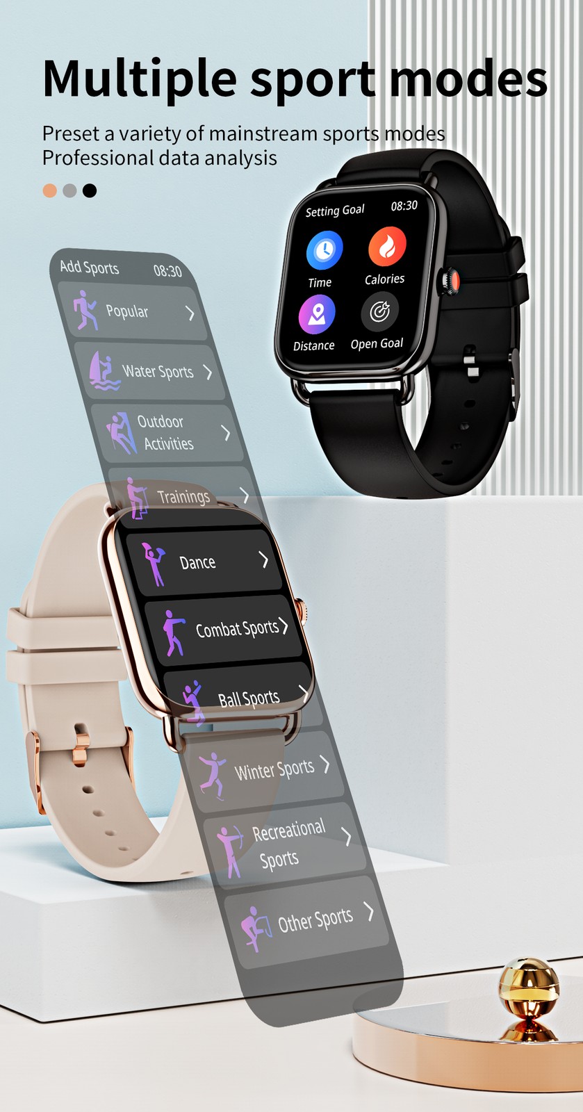 Smartwatch Men/Women Watch Bluetooth Call IP67 Fashion For iOS and Android