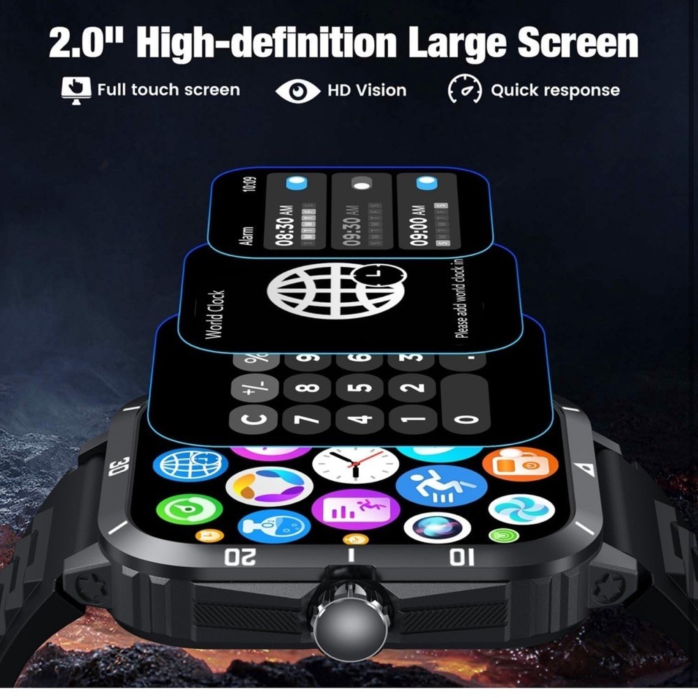 Smart Watch Fitness Tracker 2.0″ Full Touchscreen