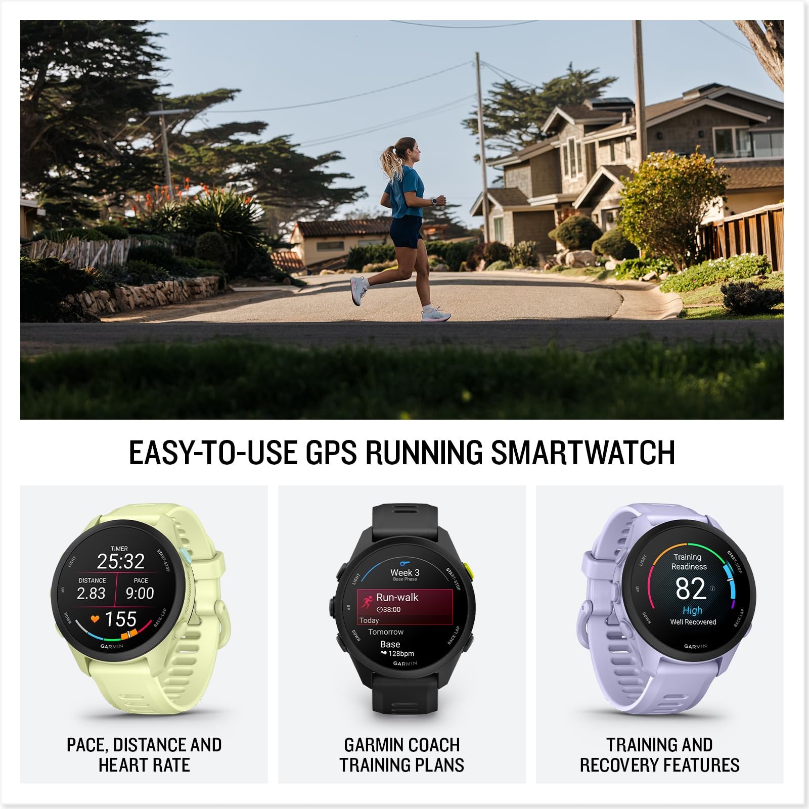 Garmin Forerunner 70 GPS Running Smartwatch, Advanced Training Insights