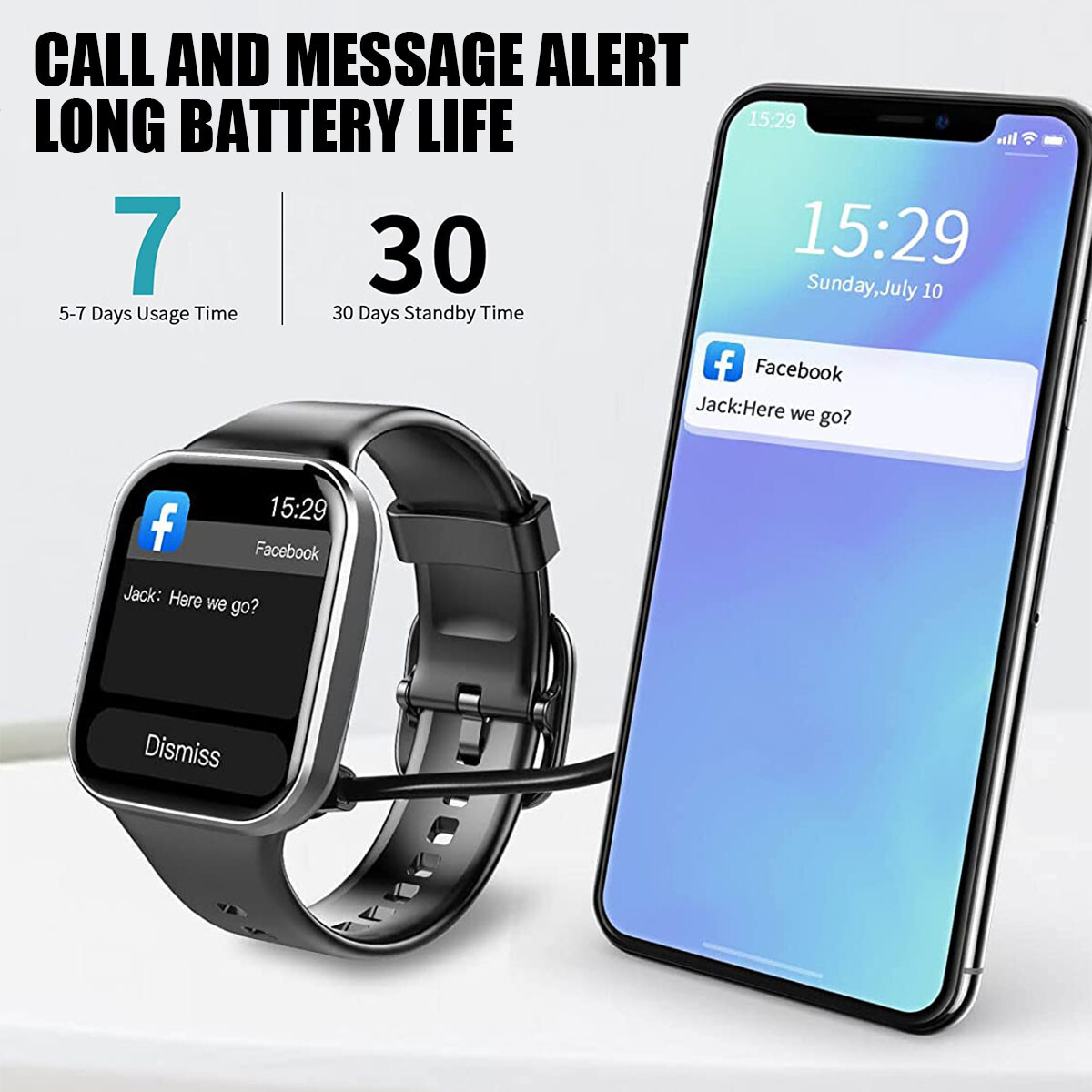 Smart Watch Men Women Fitness Tracker Heart Rate Watches for iPhone Android iOS