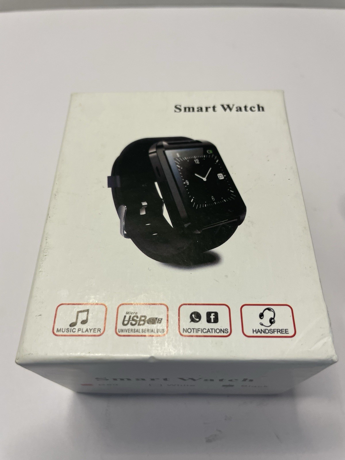 Smart Watch black, Hands Free Music Player Micro USB Bluetooth Notifications New