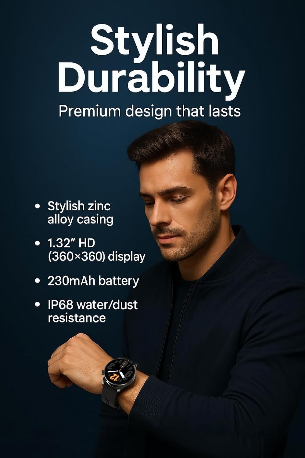 Stylish AI Chat Smartwatch – 100+ Sports Modes & Health Monitoring Features