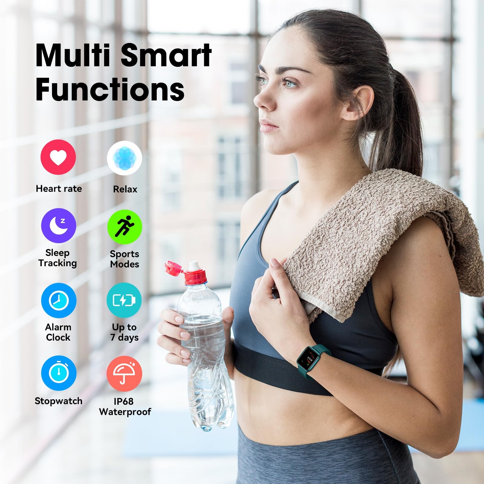 Fitness Tracker with Heart Rate Monitor, Activity Tracker with Pedometer, Sle…