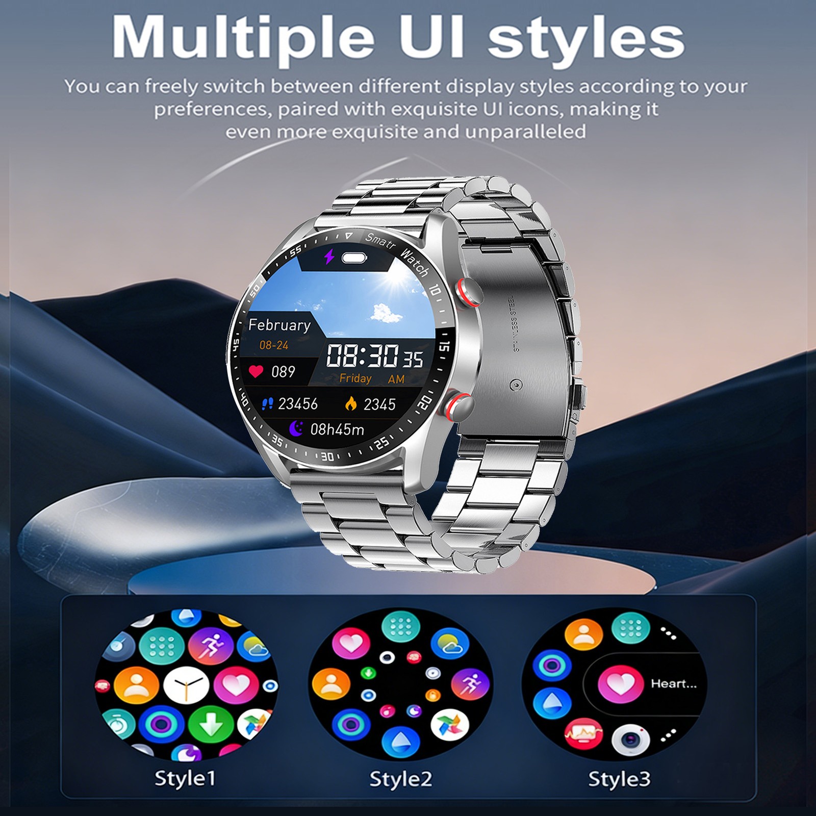 Smart Sport Watch With 1.52-inch HD Screen For BT Calling GCKO