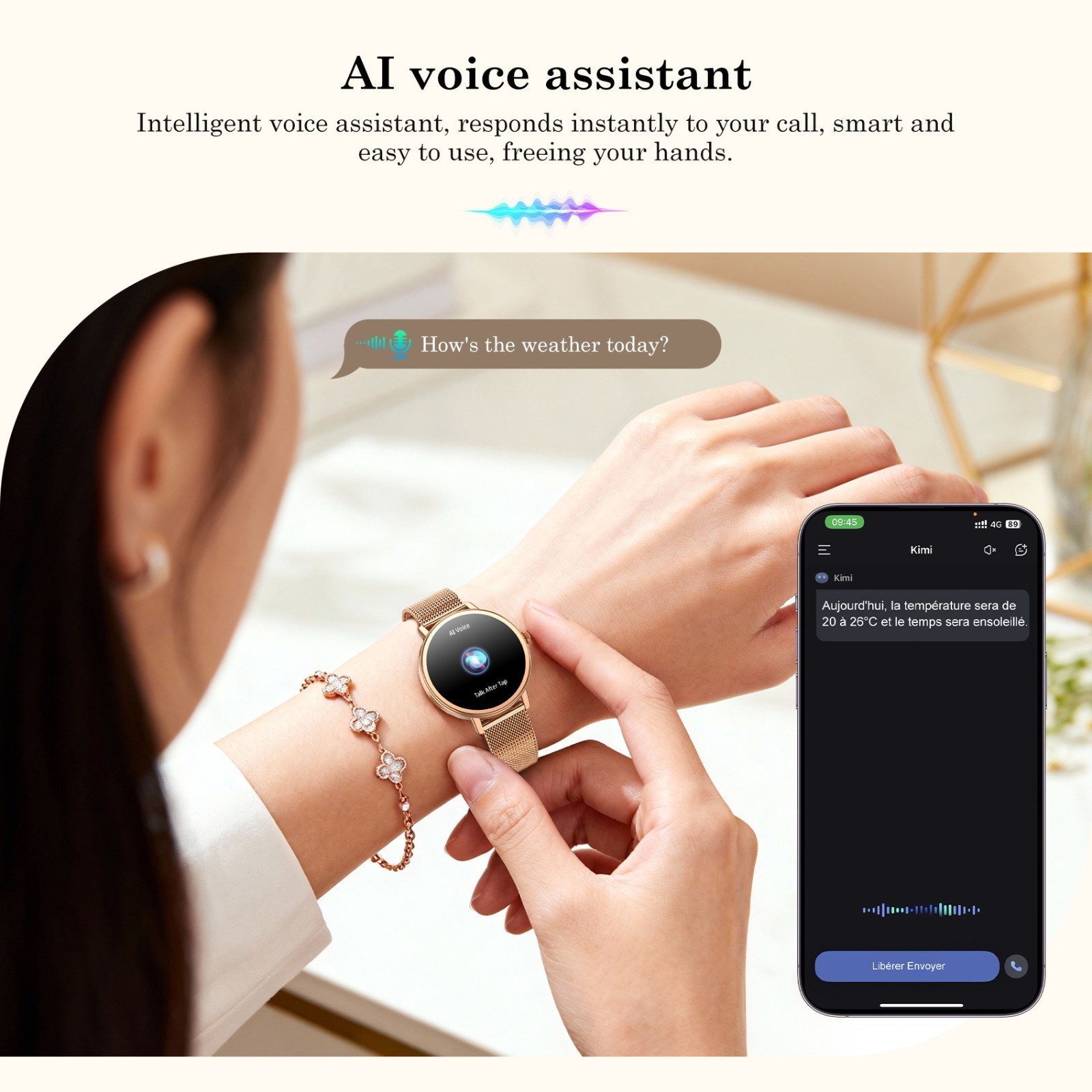 Blackview Smart Watch for lady Women with Bluetooth Calls Health Fitness Watches