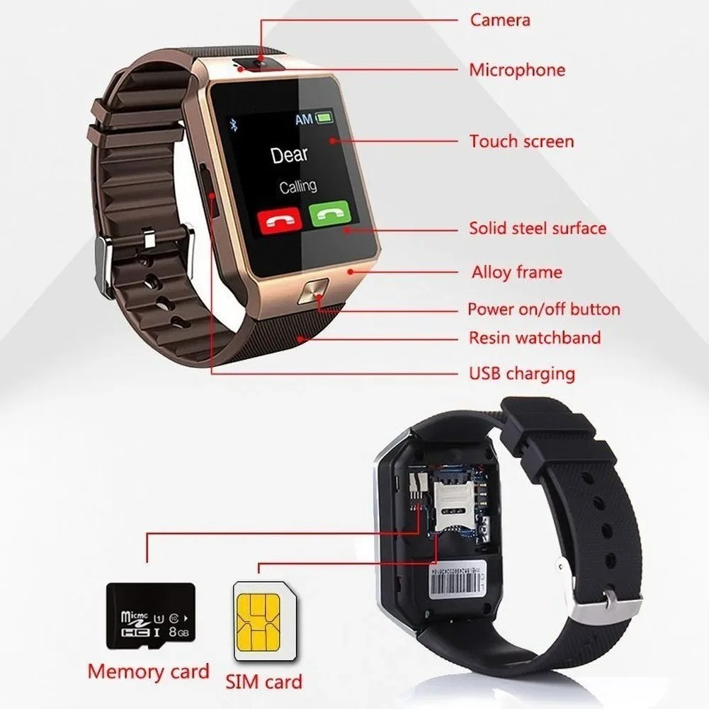 XIAOMI Bluetooth Smart Watch Camera Waterproof Phone Mate Android Samsung iPhone