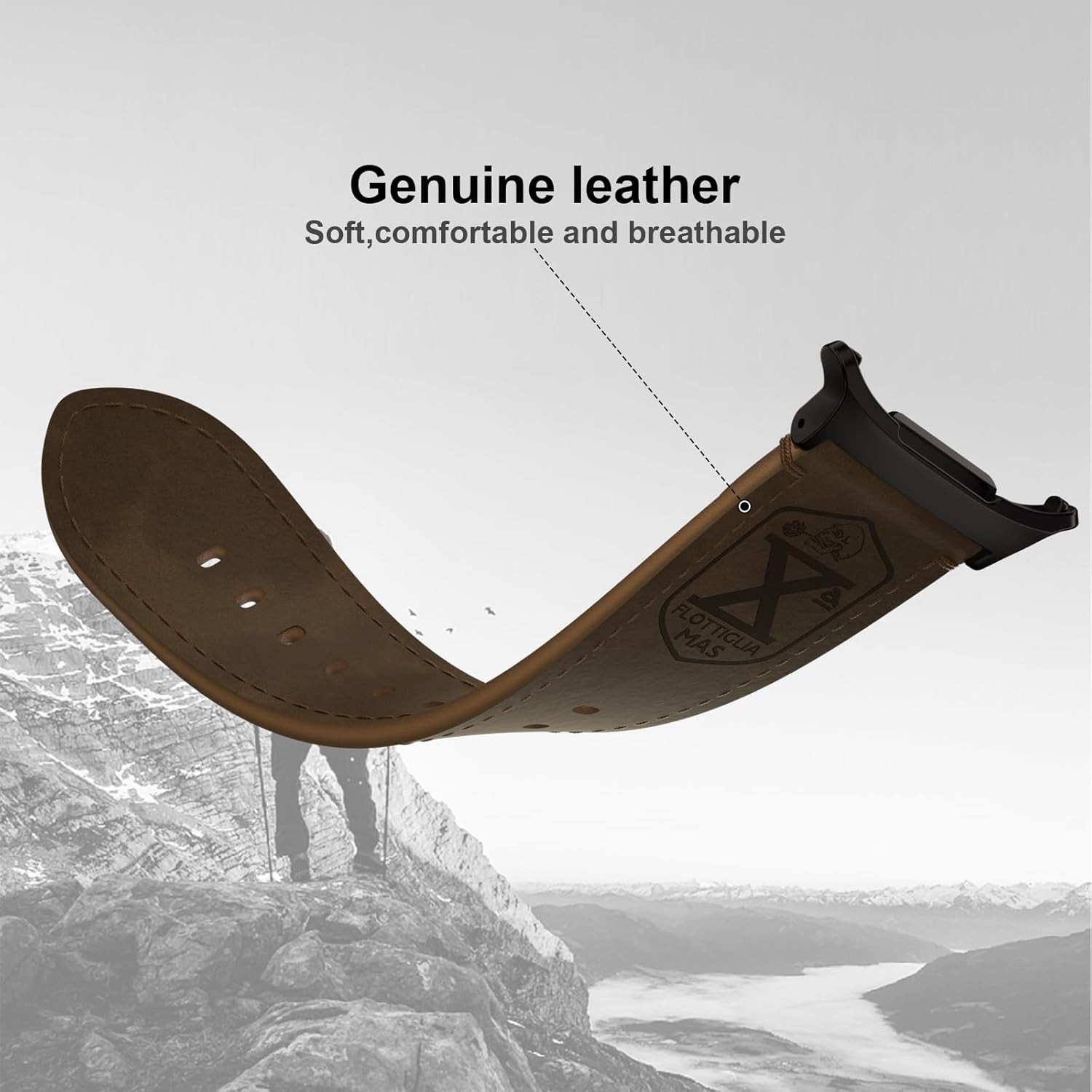 Adjustable & Premium Vintage Luxury Leather Band For Samsung Galaxy Watch Ultra
