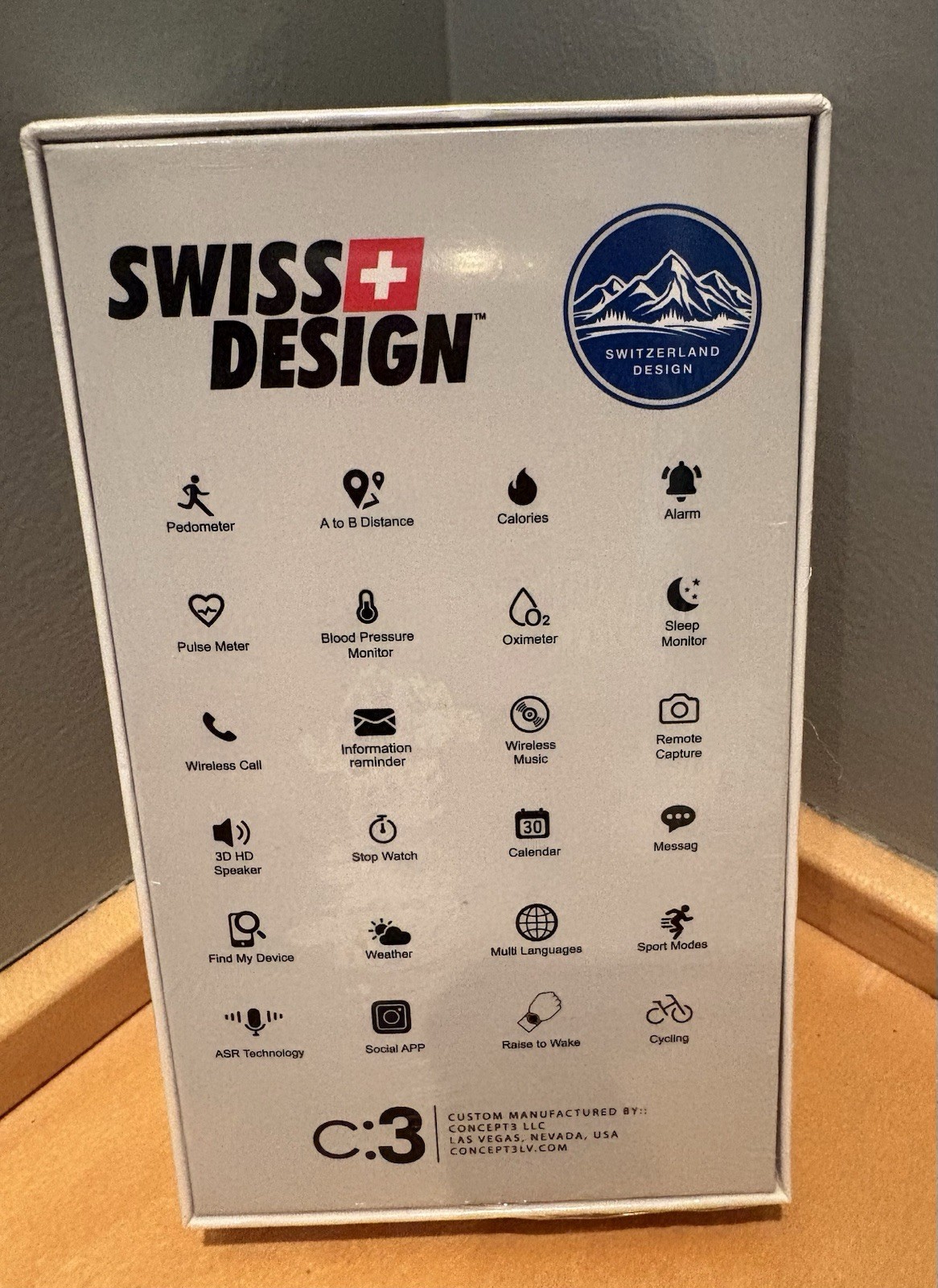 Swiss Design Smart Fitness Watch New Bluetooth Heart Rate Sleep Monitor