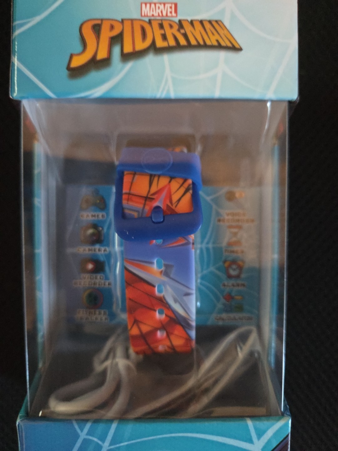 Marvel SPD4767NVWM Spider-Man iTime Unisex Child Smart Watch with Silicone Strap