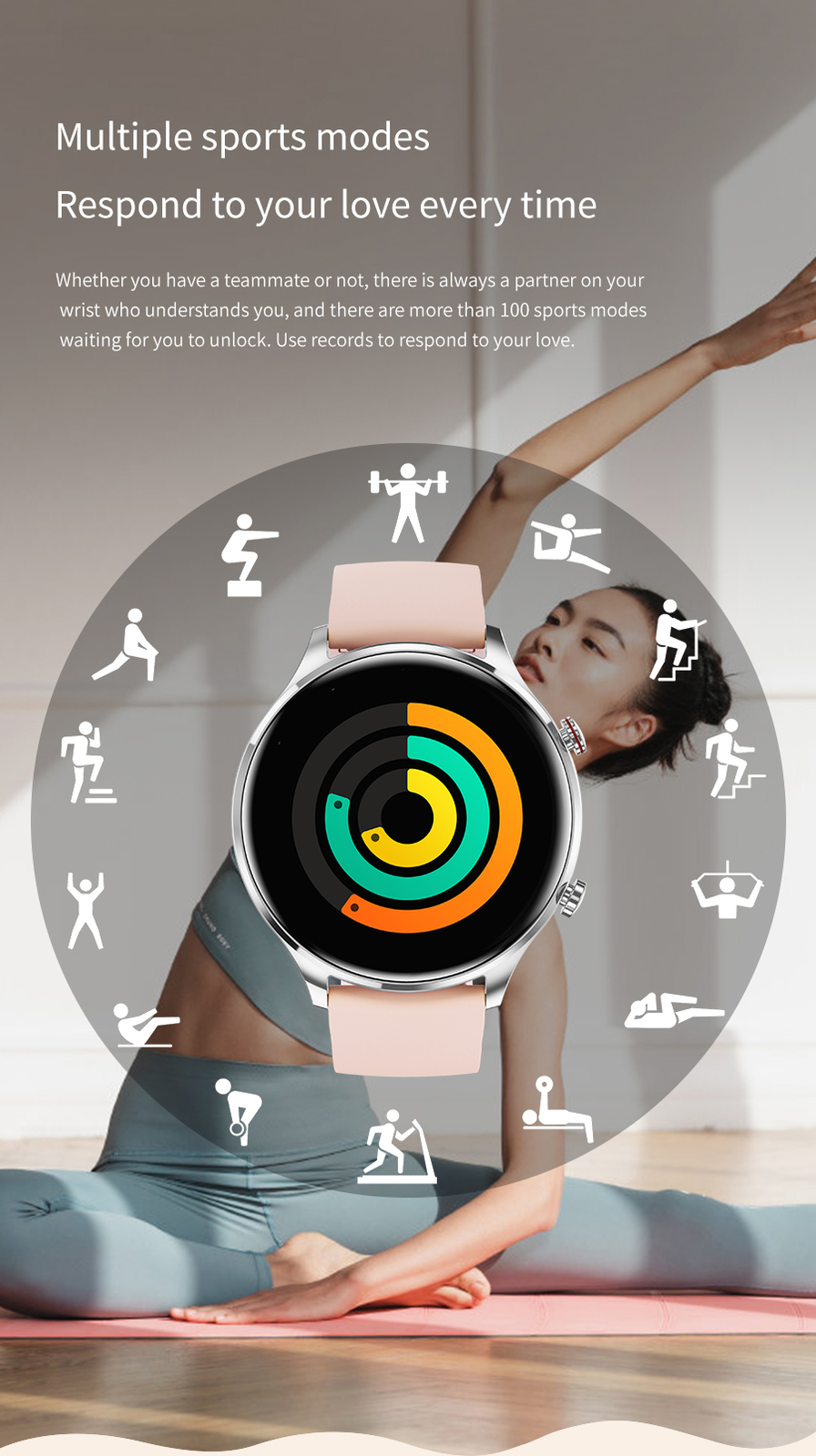 Luxury Smart Watch Women Bluetooth Call Wristwatches Sports Bracelet for Phones