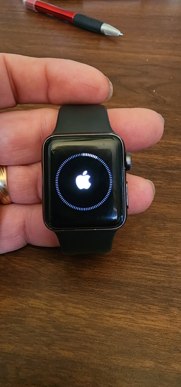 APPLE WATCH SERIES 3 38MM ALUMINUM ION-X GLASS COMPOSITE BACK GPS WR-50M L$$K