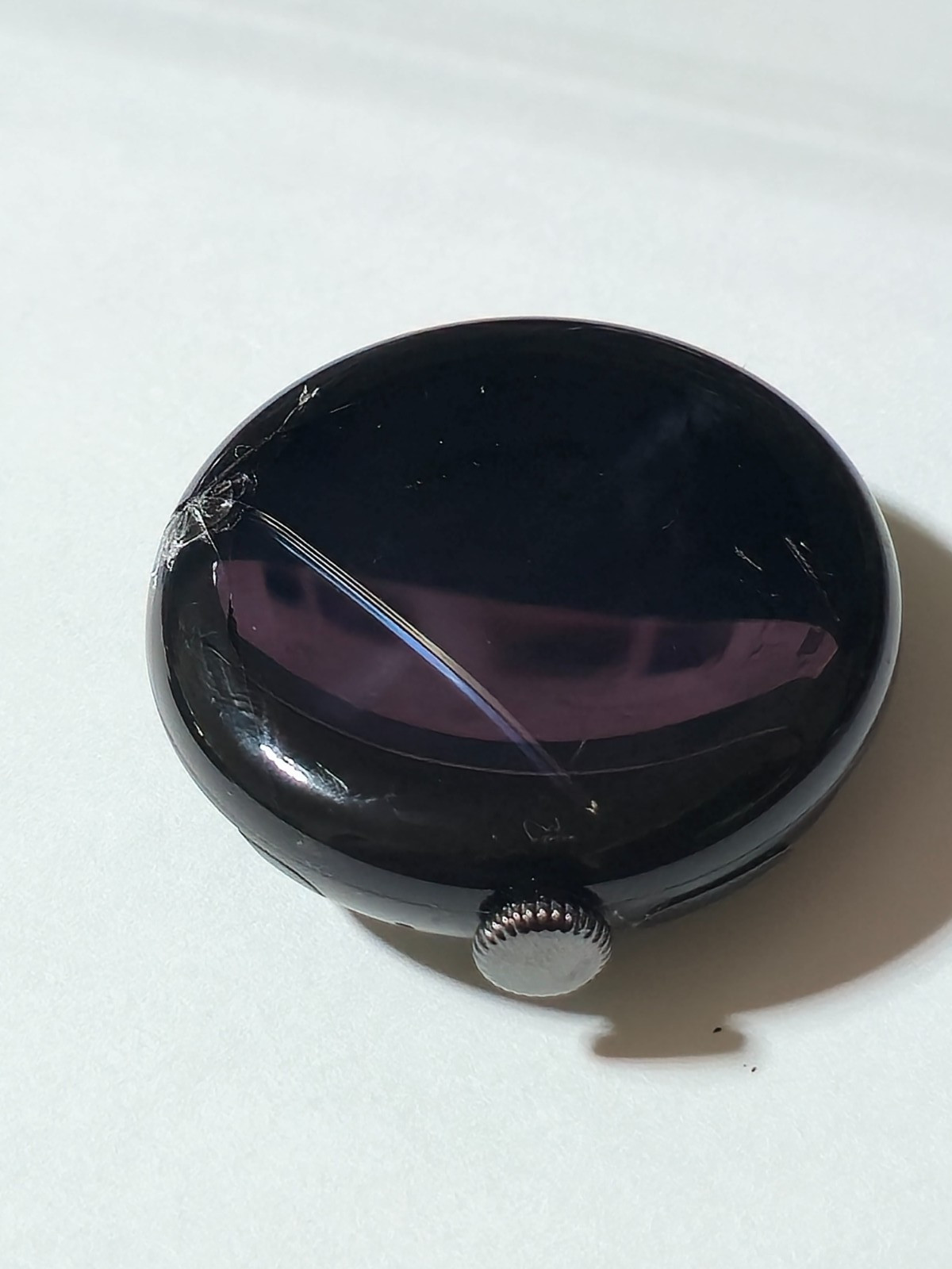 Google Pixel Watch 2 41mm Matte Black with Obsidian Black-cracked