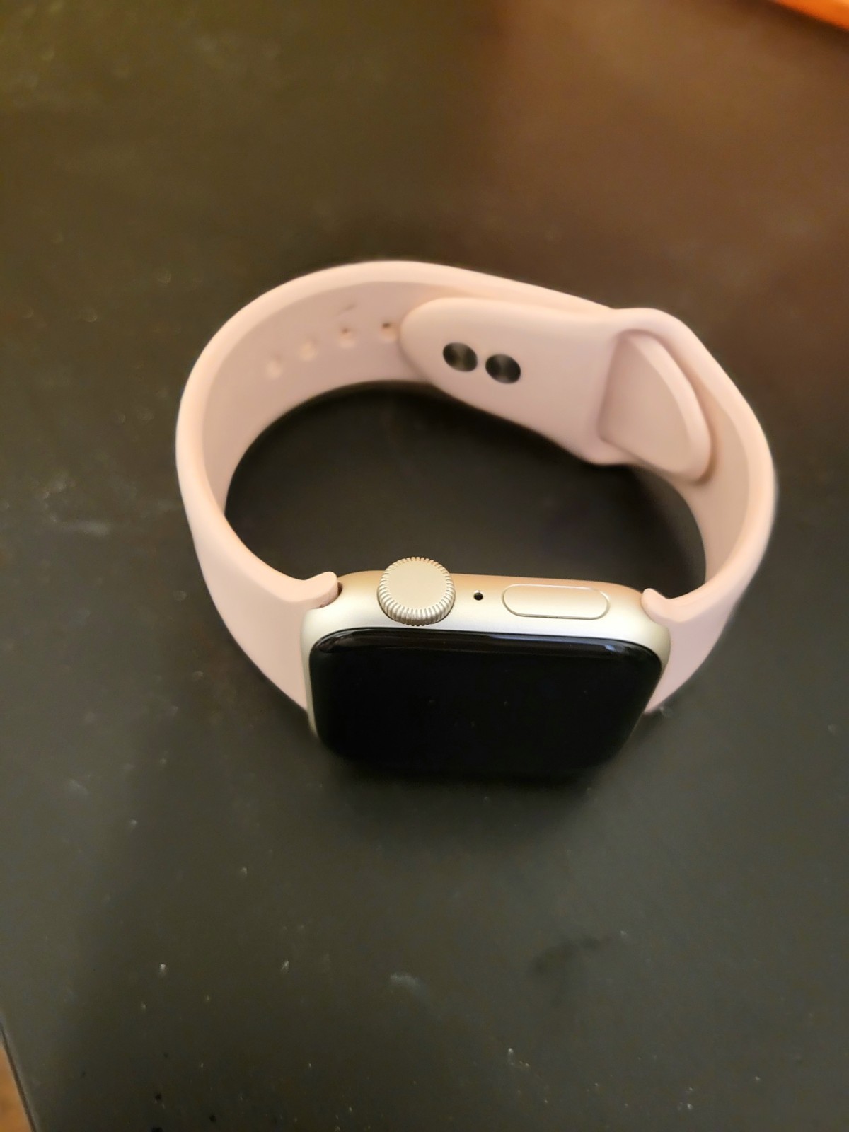 Apple Smart Watch Pink Silicone Band 44mm Aluminum