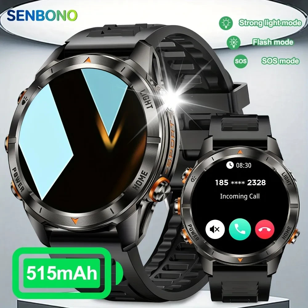 Smart Watch 1.46″ HD Military Style Xmas Gift Call Tracker Sport Fitness 515mAh
