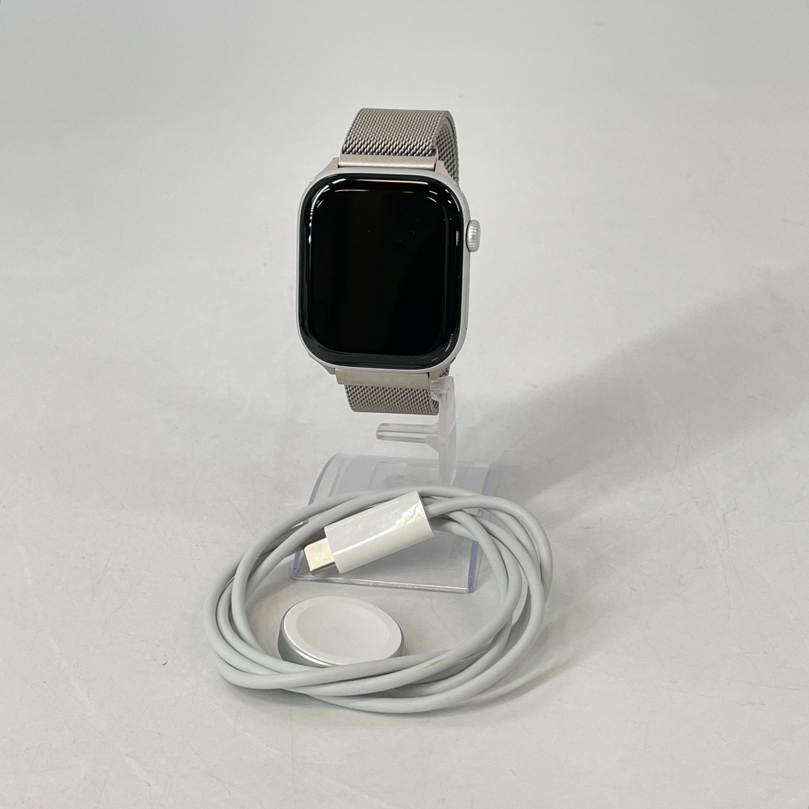 Apple Watch (Series 10) 46mm Silver Aluminum (GPS) w/ Milanese Loop – Excellent