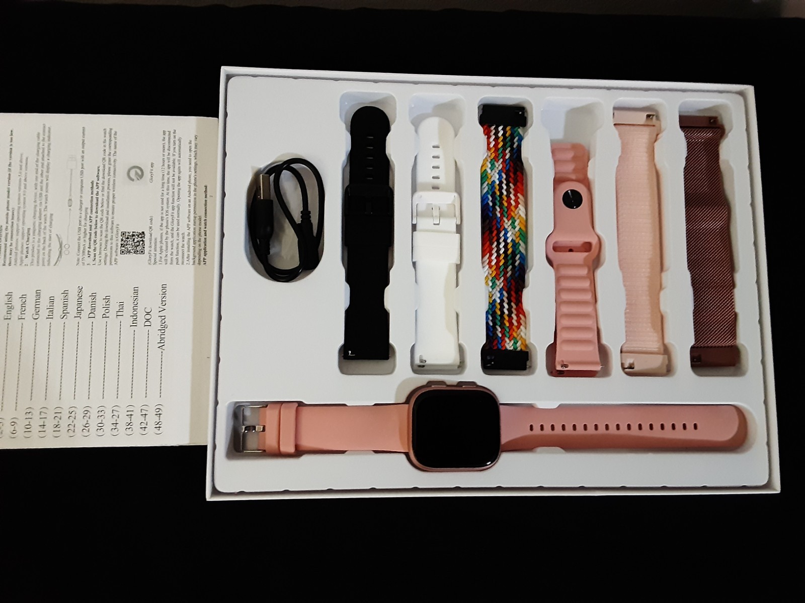 Smart Watch for Women Bluetooth Call Waterproof + 7 Bands Gift Set – Open Box