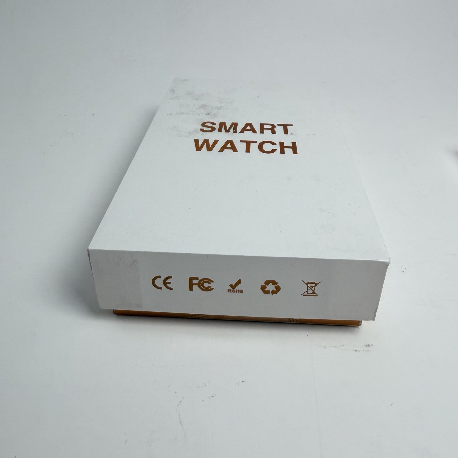 Yowow BIT Smart Watch 43mm Black Alloy Case Brown Leather Band HR iOS/Android