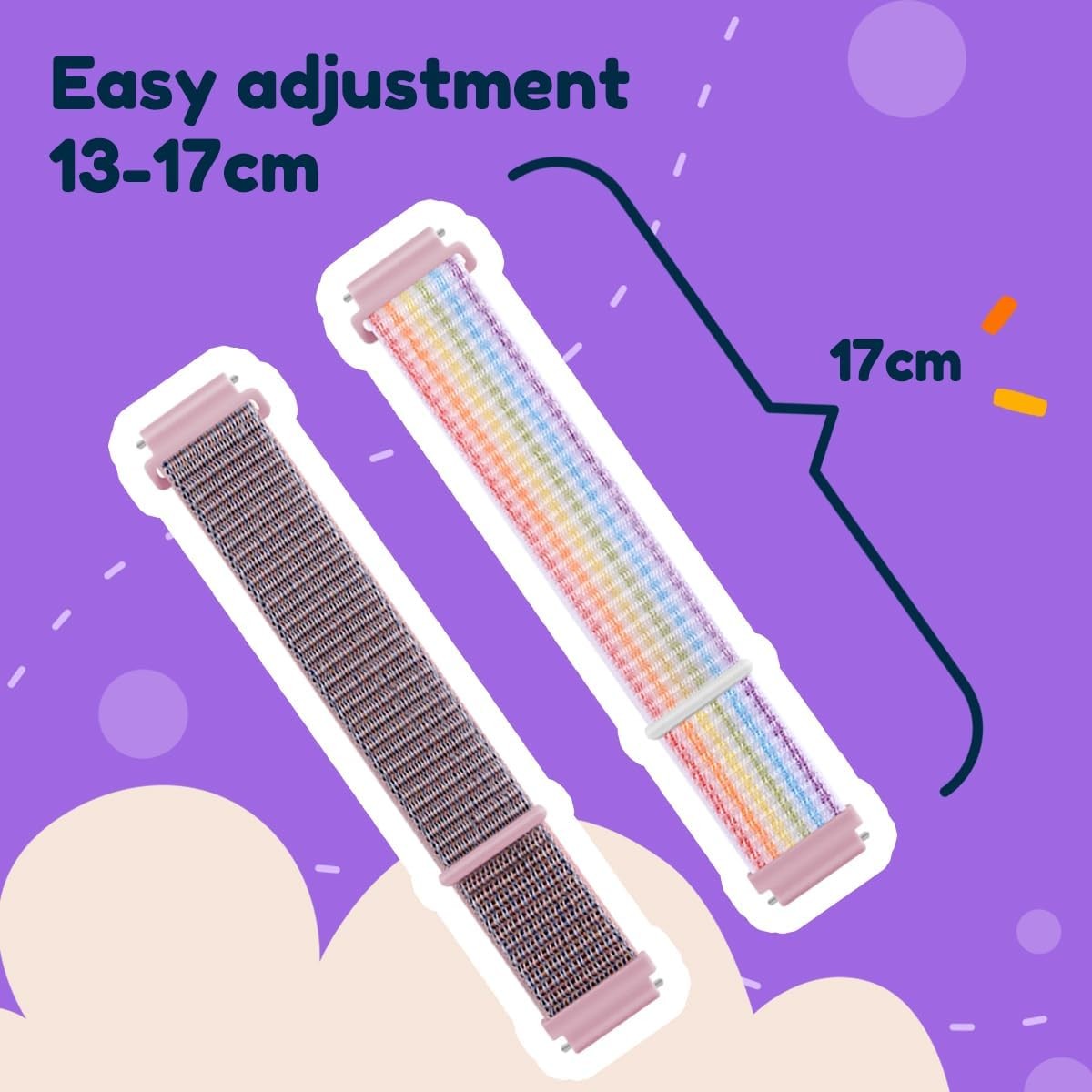 2 Pack Adjustable Nylon Strap Compatible with Bark Watch 1.5 Inches