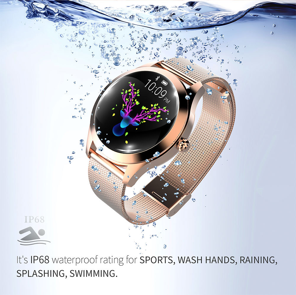 Smartwatch KW10 waterproof IP68 bluetooth notifiche per Android e iOS valentine