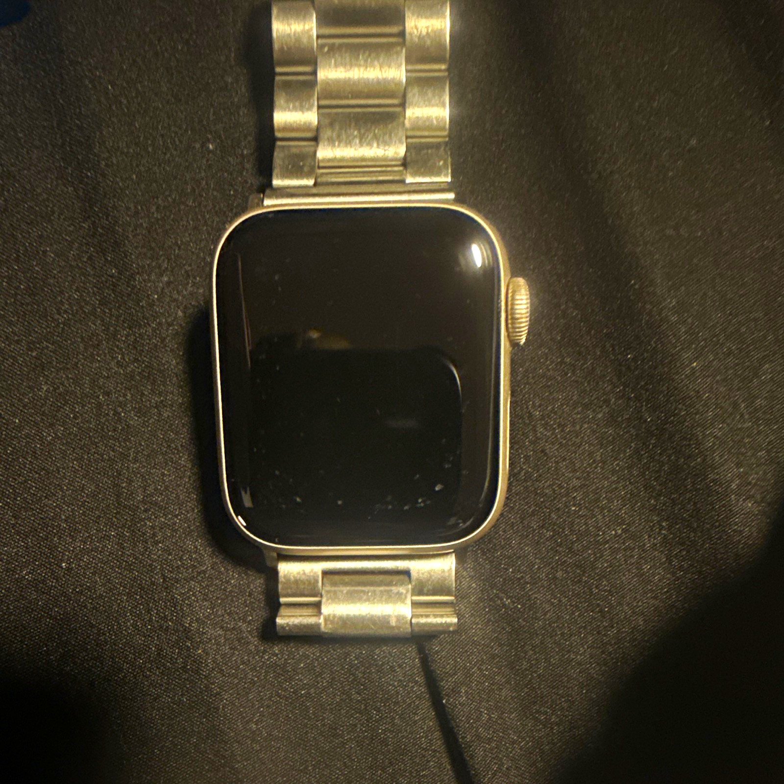 Apple Watch Series 45mm Silver Stainless Steel Case Link Band Touchscreen