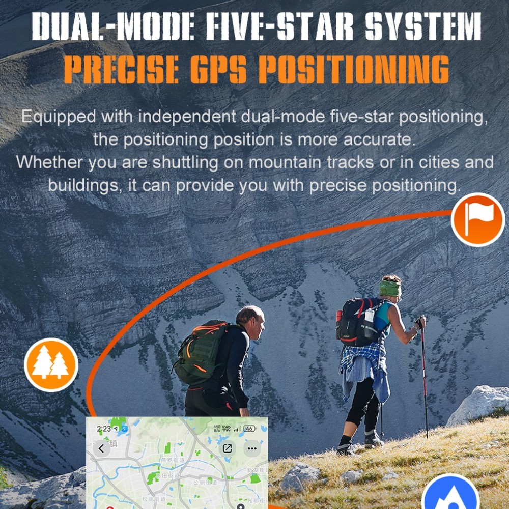 Military Smart Watches For Men GPS Tactical LED Flashlight Sport Fitness Tracker