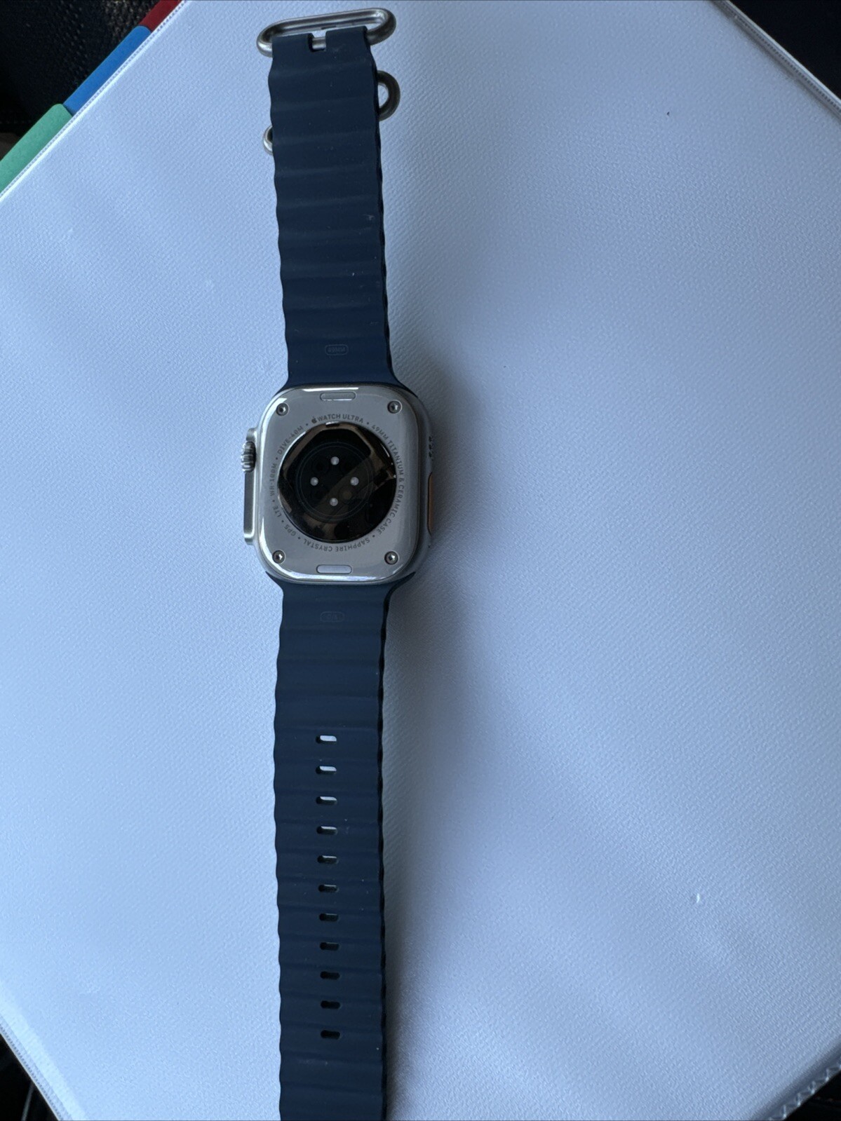 Barely Used – Apple Watch Ultra 2 49mm Titanium Case with Ocean Band – Blue
