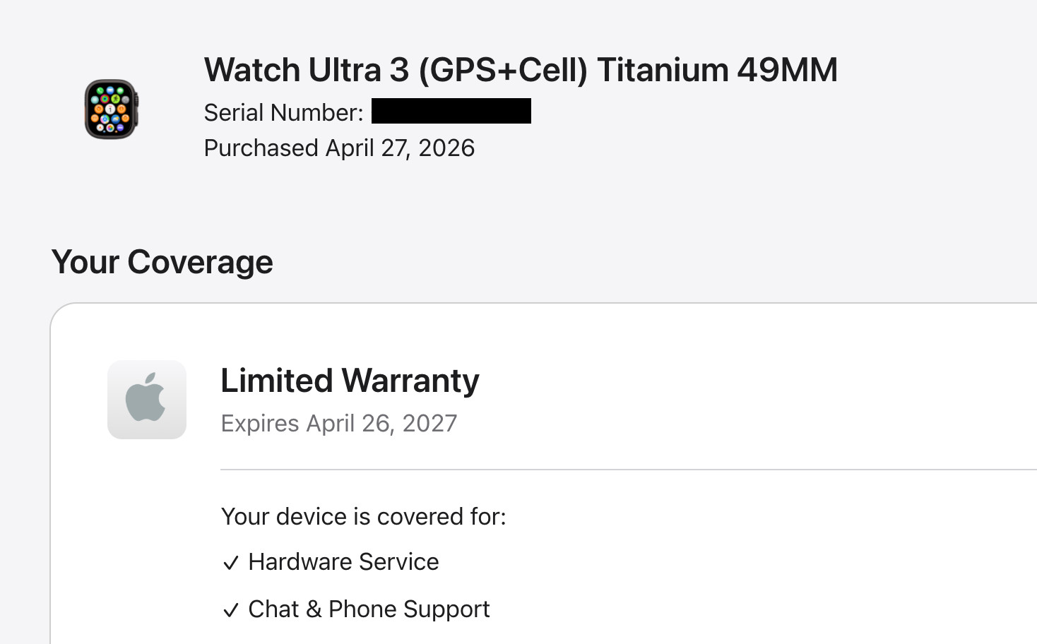 Apple Watch Ultra 3 49mm (GPS + Cellular) Black Ocean Band
