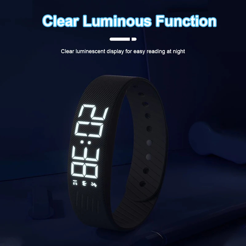 Smart Bracelet LED Digital Waterproof Smart Clock Smartband With running