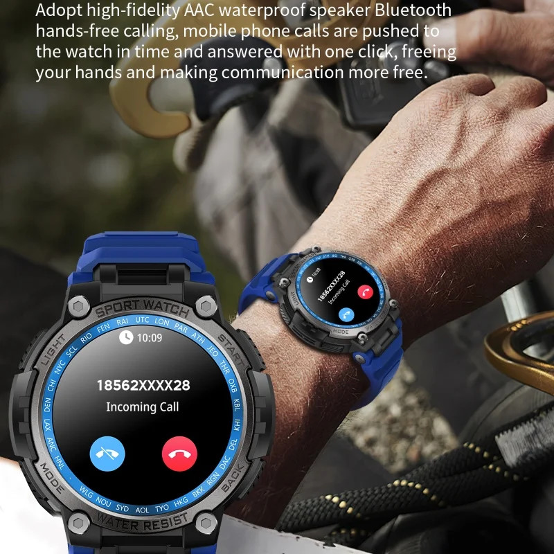 2025 Military Smart Watch For Men (Answer/Make Call) Heart Rate Outdoor Fitness