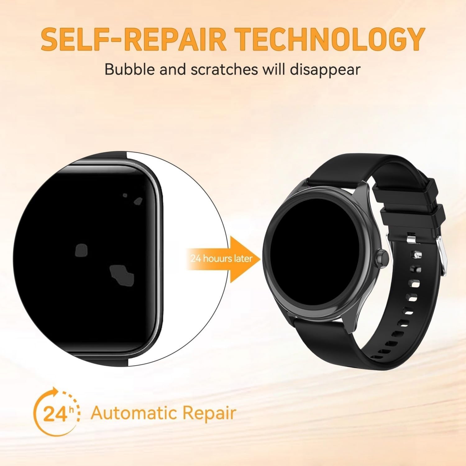 6 Pack Screen Protector for DIVOAZBVO Smart Watch 1.39″ HD Clear TPU Film