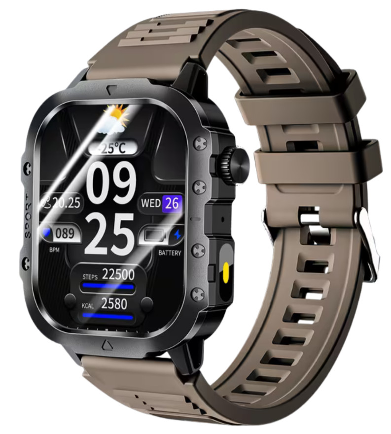 Smart Watch 2.01″ Fitness Tracker for Android & iPhone LED Flashlight 100+ Sport