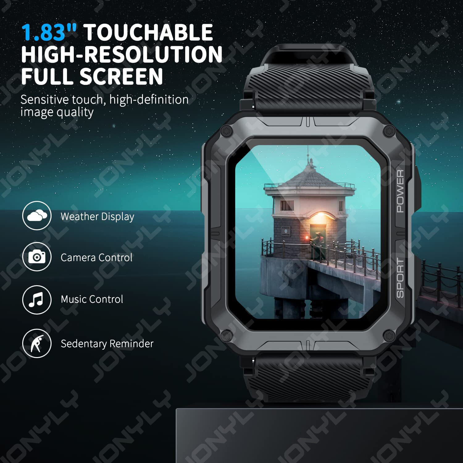 Military Smart Watch for Men(Answer/Make Calls) Rugged Tactical Fitness Tracker