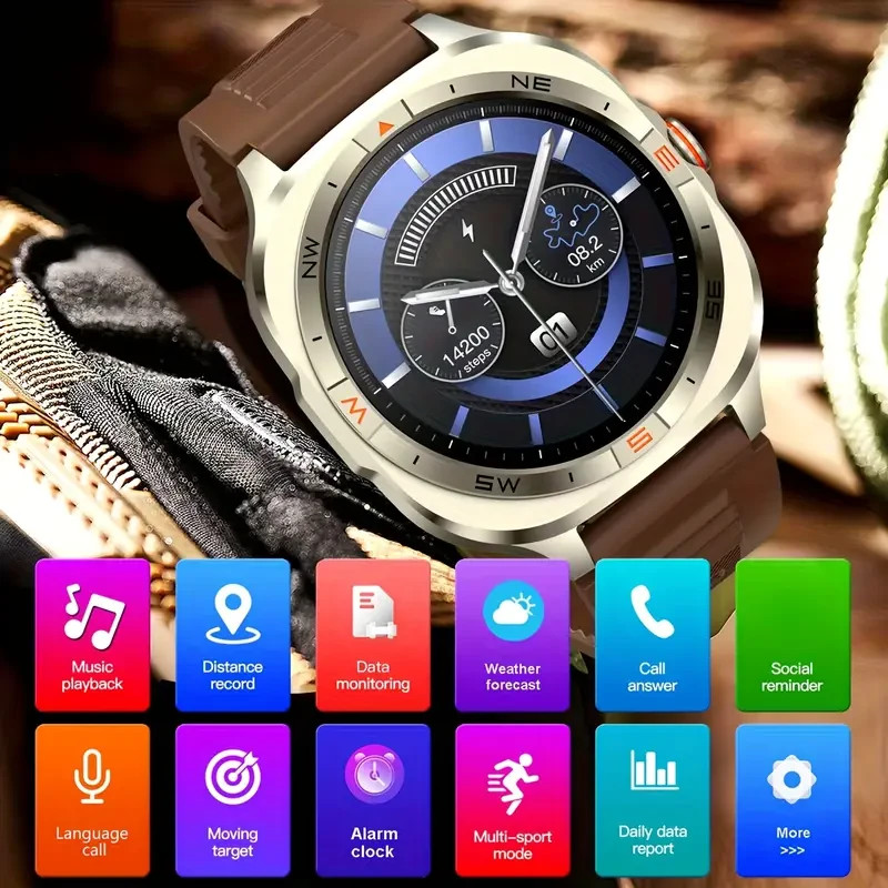 COIUSOR Smart Watch w/ GPS, Send Receive Calls, 100+ Sports Modes & Apps & More