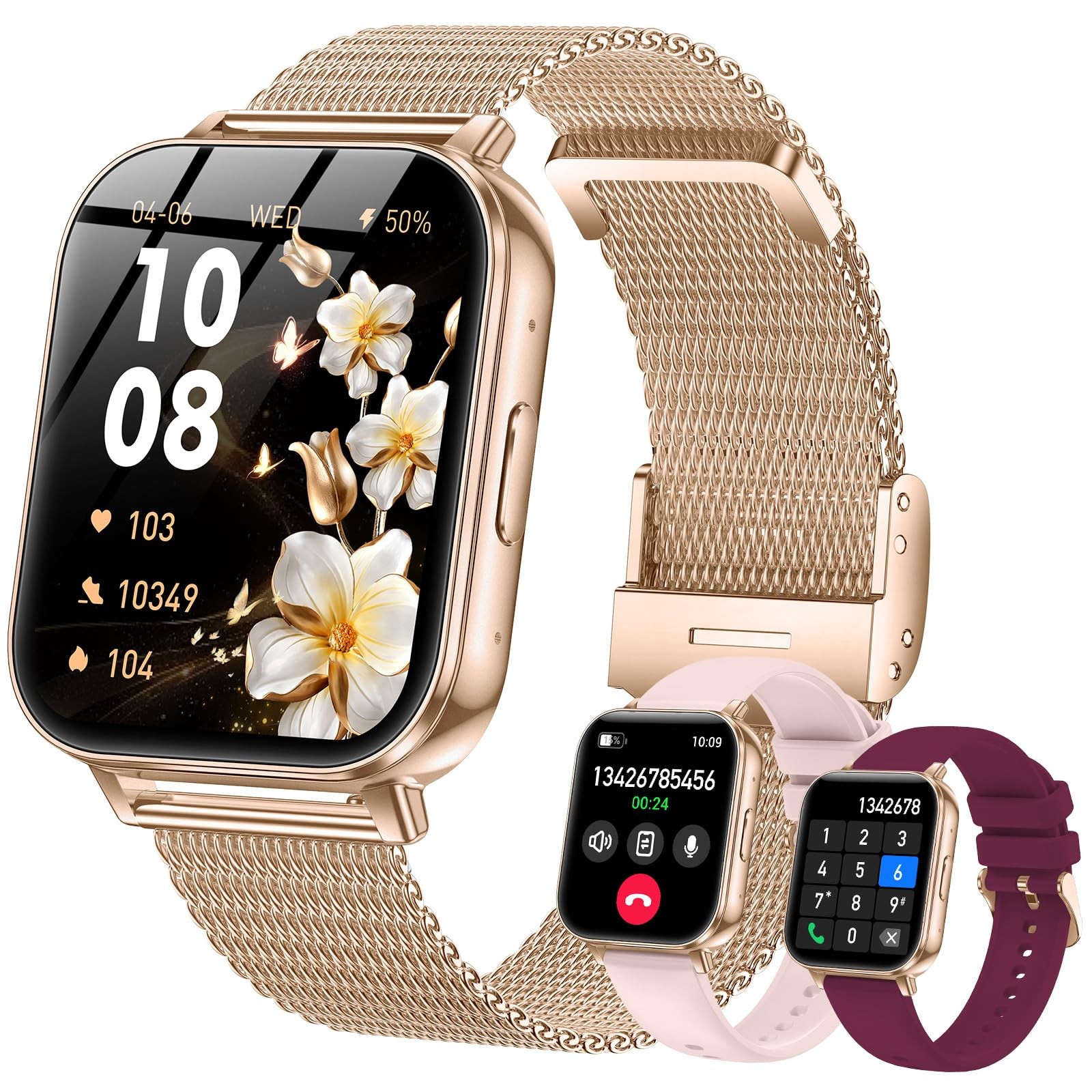 Smart Watches for Women,1000mAh Battery, Compatible with Android & iPhone, 1….