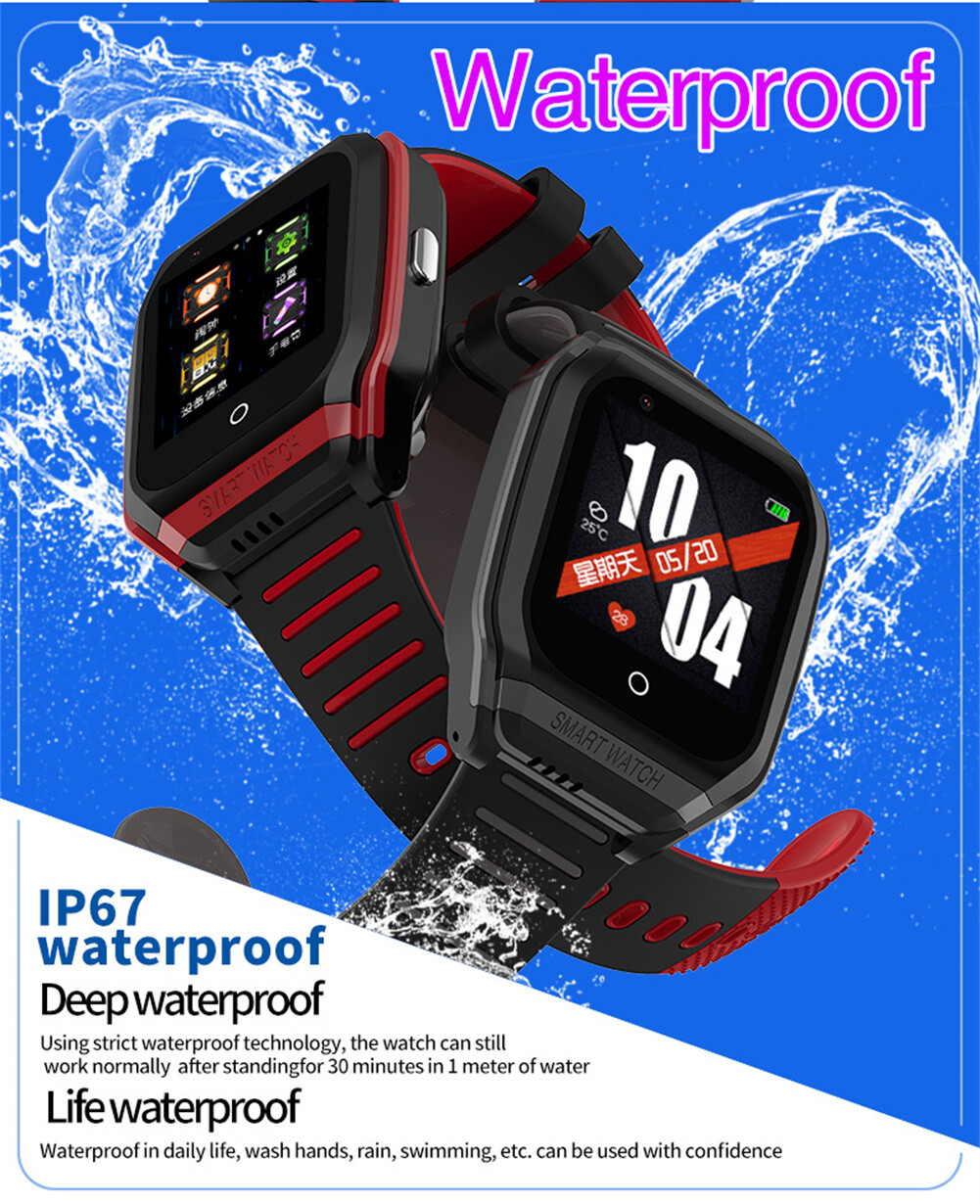 Kids Smart Watch Video Call 4G Phone Watch w/SIM Slot SOS Button for Android IOS