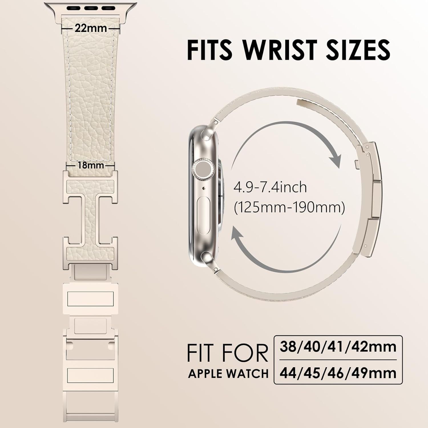 Leather Strap Compatible with Apple Watch Ultra 49mm 46mm 45mm 44mm 42mm