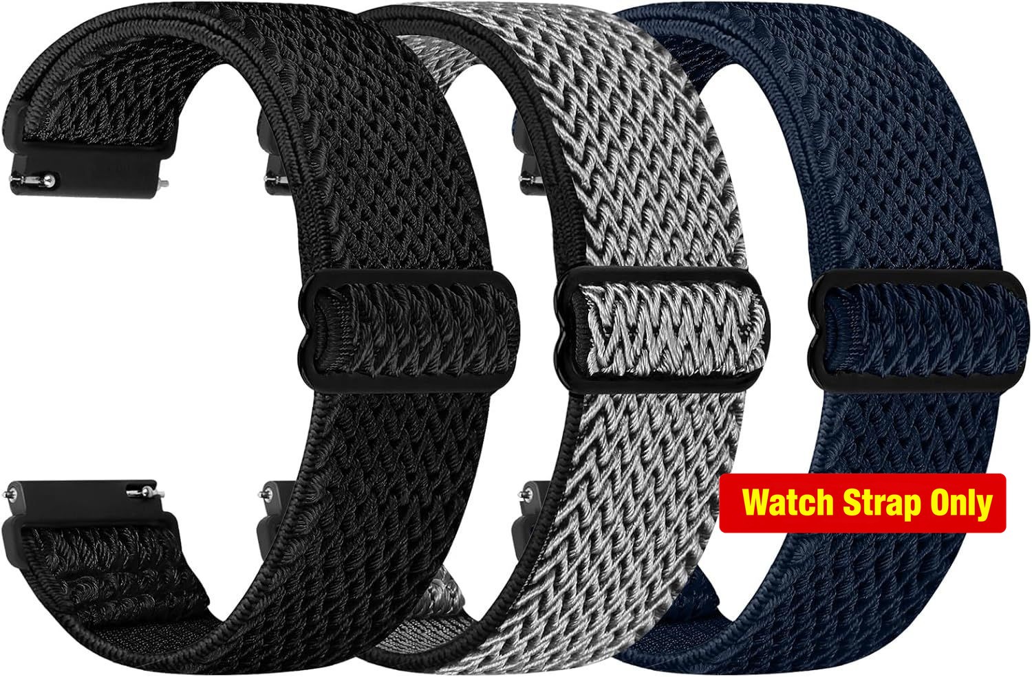 Adjustable Nylon Quick Release Watch Band for 18mm, 20mm, and 22mm Watches