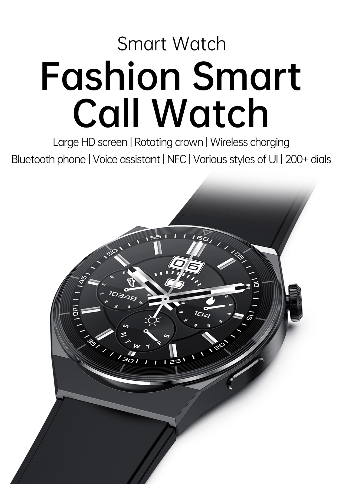 1.39 inch Smart Watch Bluetooth Call Men Sport Tracker Sleep Monitor Smartwatch