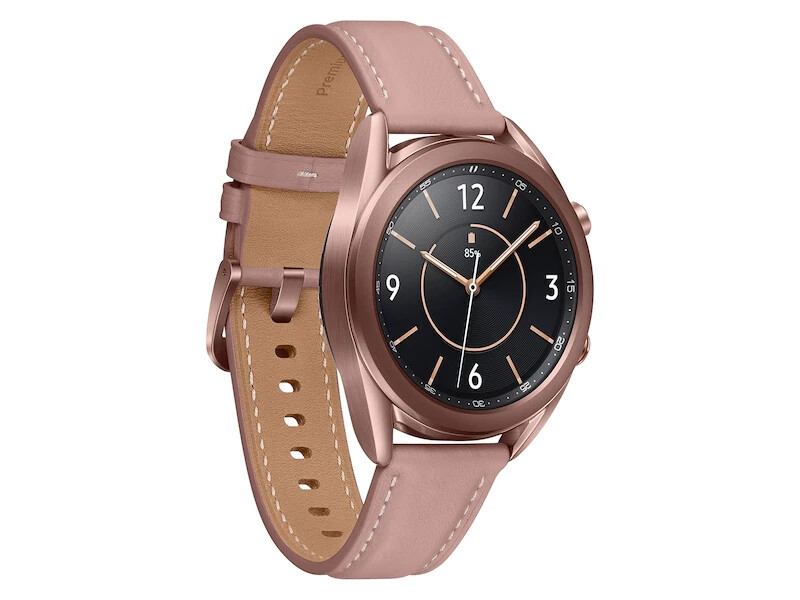 Samsung Galaxy Watch3 SM-R850 41mm Stainless Steel Case + Leather Strap – BRONZE