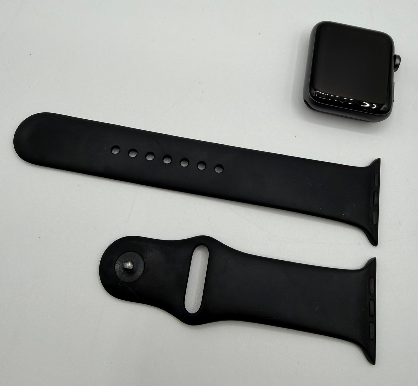 Apple Watch Series 3 42MM Space Gray Aluminum Black Sport Band A1859