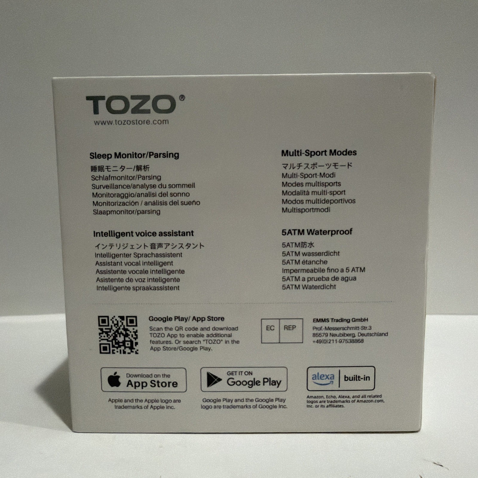 TOZO S2 Smart Watch Alexa Built-In Fitness Tracker Works W/iPhone & Android