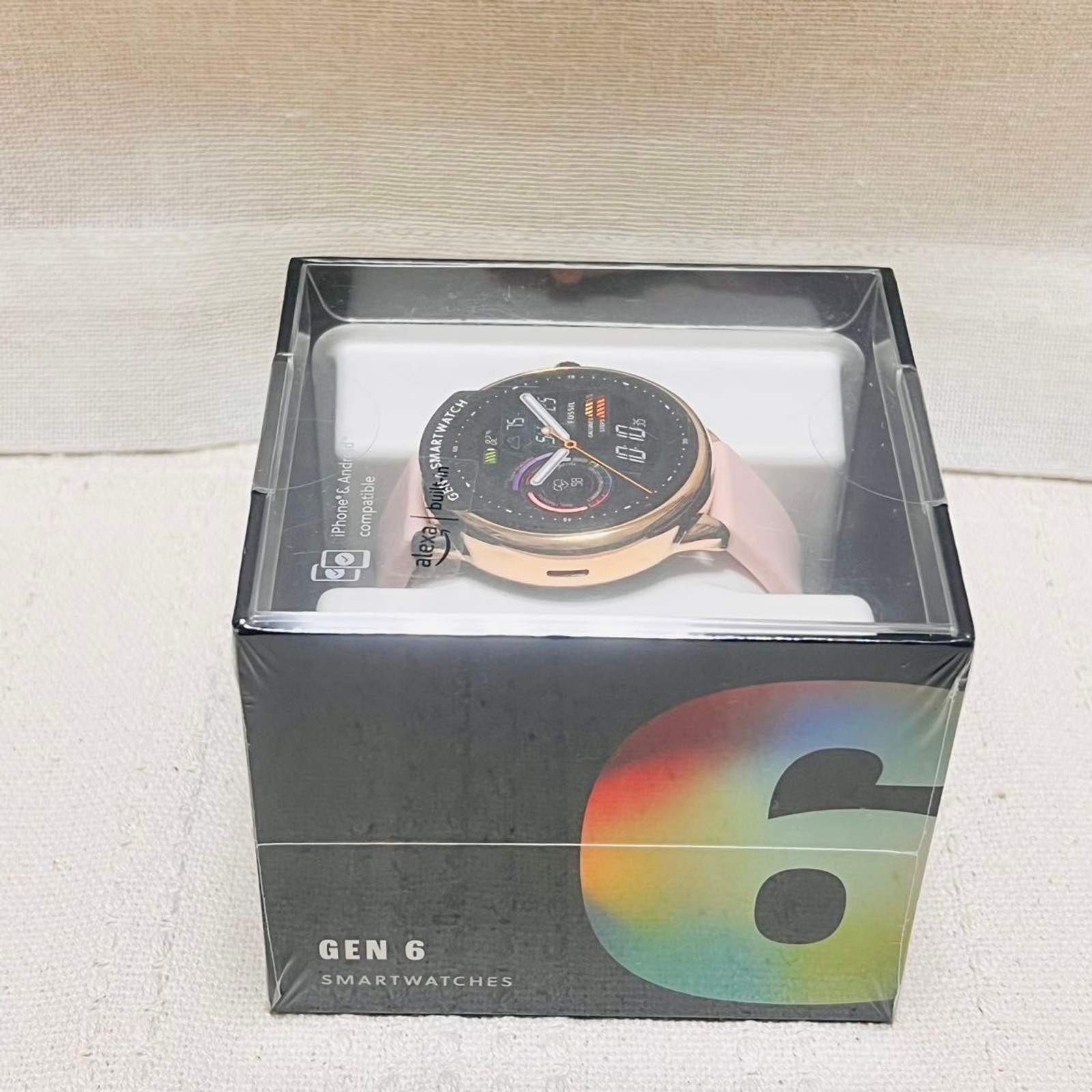 Fossil Gen 6 Wellness Women Smartwatch FTW4071 Gold Pink Silicone GPS Heart Rate