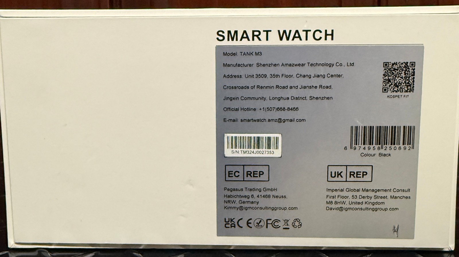 KOSPET Smart Watch 60 Days Battery Life 50M Waterproof Military Answer/Make Call