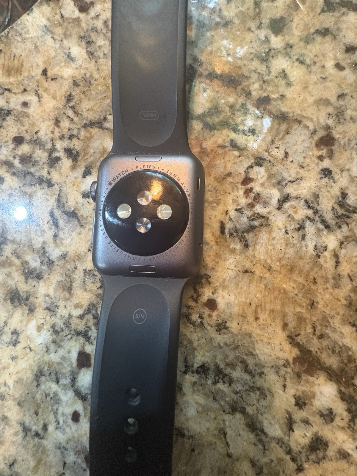 Apple Watch Series 1, 38 mm, S/M, Unlocked, Black Sport Band